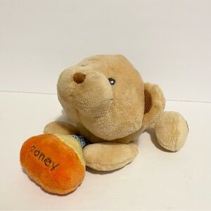 Vintage CUBBLES Russ Baby Plush Honey Bear Musical Pull Crib Toy Rock a Bye Toy